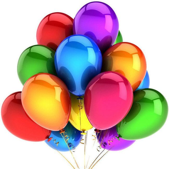 Nafukovací balónky - 10 kusů, více barev 1