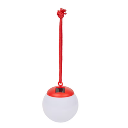 LED solární lampa, závěsná koule, bílá/červená ZO_273983