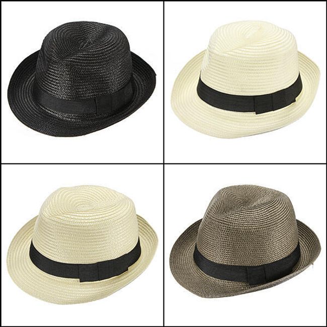 Moderní unisex plážový slaměný klobouk 1