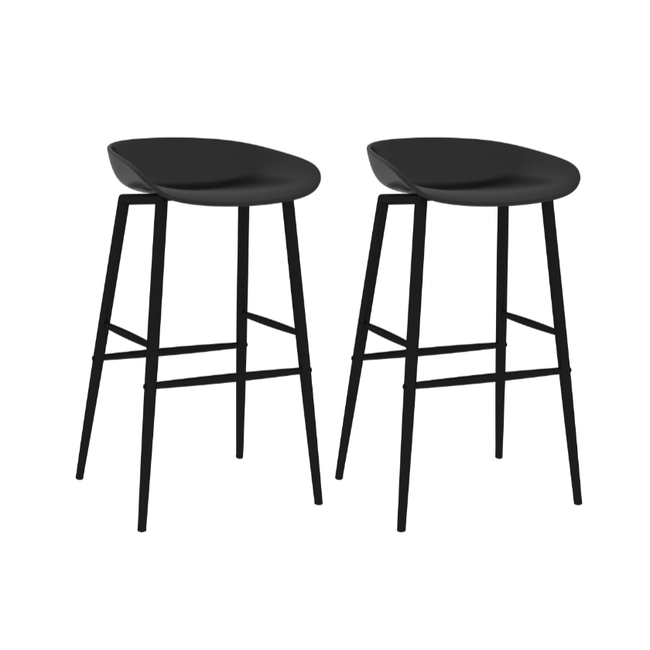 Barové stoličky 2 ks čierne ZO_248155-A 1