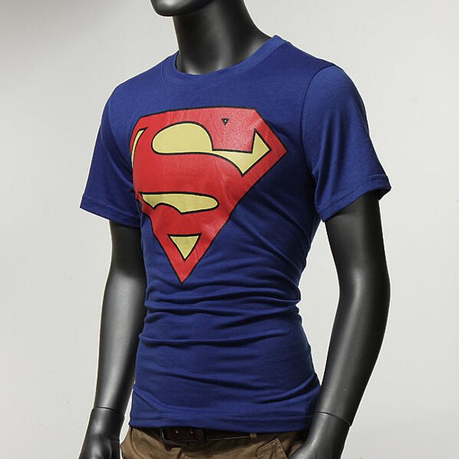 Pánské tričko s motivem akčního superhrdiny - modré 1