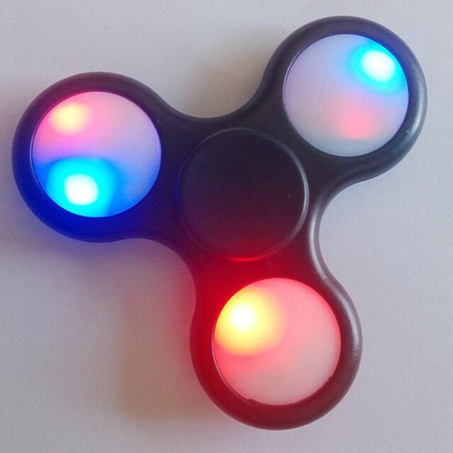 Multibarevný Fidget spinner s LED světly i bez - 18 variant 1