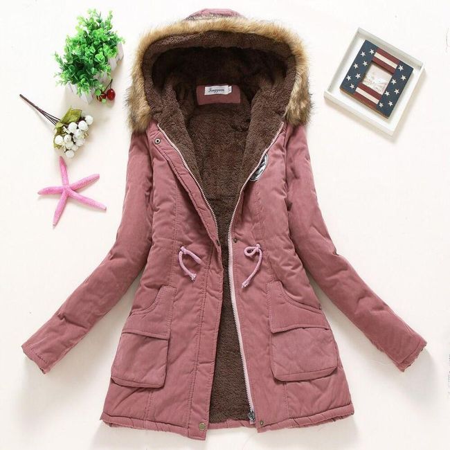 Ženska zimska bunda Jane - temno roza, velikosti XS - XXL: ZO_238374-M 1