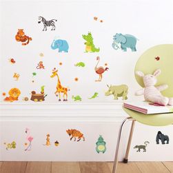 Samolepka na zeď - roztomilá zvířátka pro děti