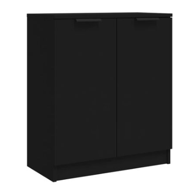 Sideboard fekete 60 x 30 x 70 cm kompozit fa ZO_811062-A 1