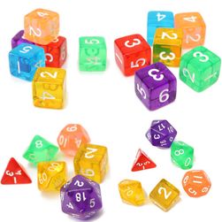 Set kockica sa različitim brojem ivica - 6 boja