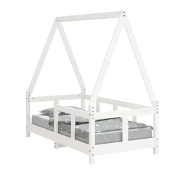 Dětská postel bílá 70x140 cm masivní borové dřevo bílá ZO_835722-A