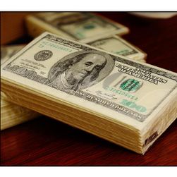 Balení papírových ubrousků s motivem amerického dolaru