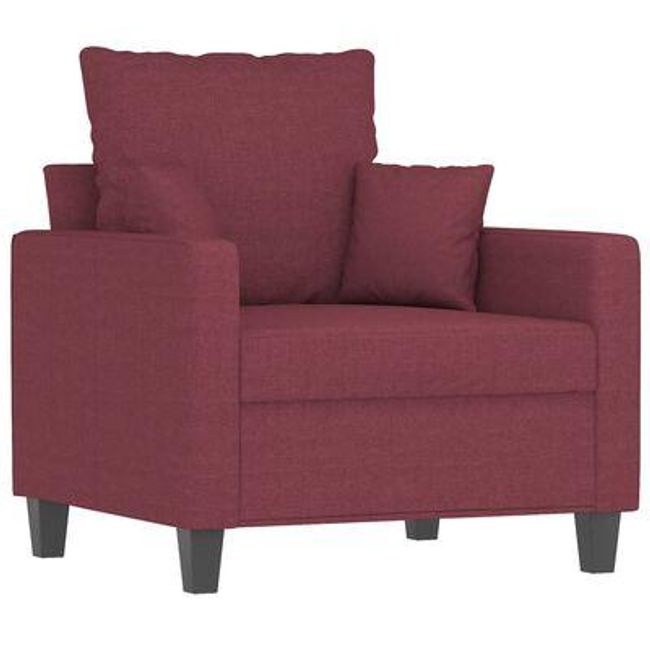 Fotel bordowy 60 cm tekstylny ZO_359257 1