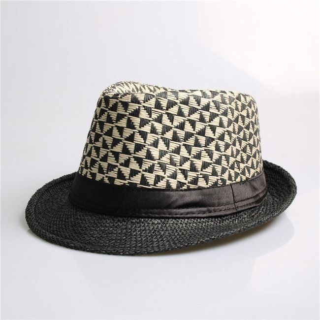 Słomkowy dwukolorowy kapelusz - 4 warianty 1