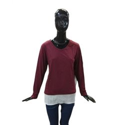 Bawełniana bluzka damska w kolorze bordowym, Goldenpoint, rozmiary XS - XXL: ZO_261273-M