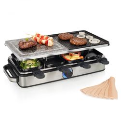 162635 Raclette 8 Piatră și grătar Deluxe ZO_98-1E5782