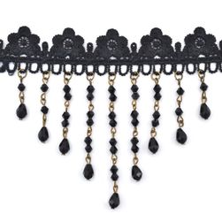 Čipkaste ogrlice crne - razne vrste