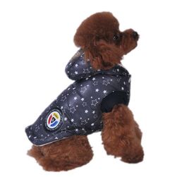 Zimska obleka z zvezdicami za pse - 2 barvi
