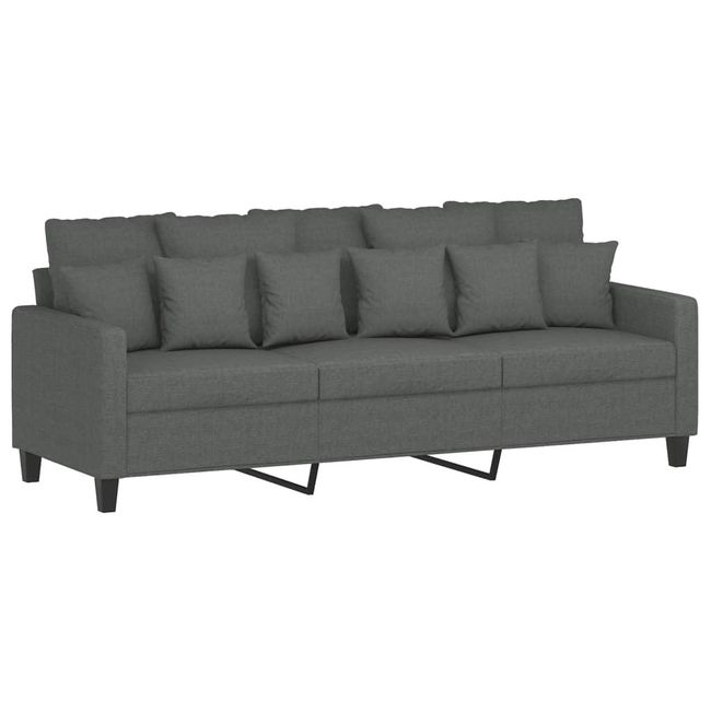 Canapea cu 3 locuri gri închis 180 cm textil ZO_359276-A 1