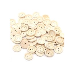 Дървени копчета - 100 бр