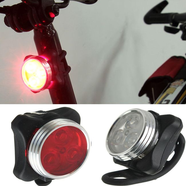 Přední a zadní cyklistické světlo s USB nabíjením 1