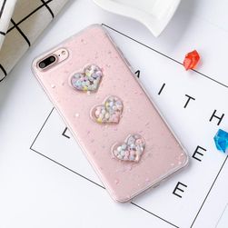 Husă pentru iPhone cu inimi și bile colorate