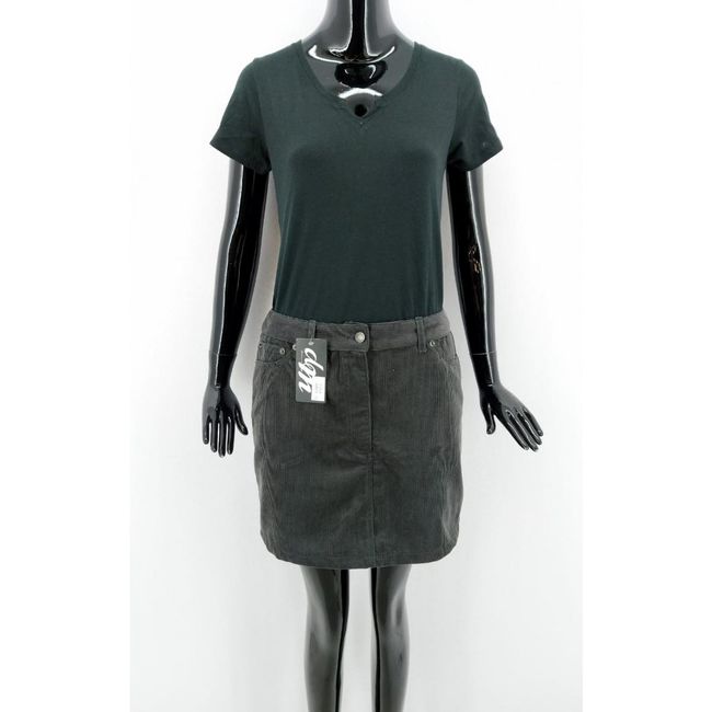 Dámska módna manšestrová sukňa Demina, tmavosivá, Detské veľkosti: ZO_970ef5d4-371f-11ec-a632-0cc47a6c9c84 1