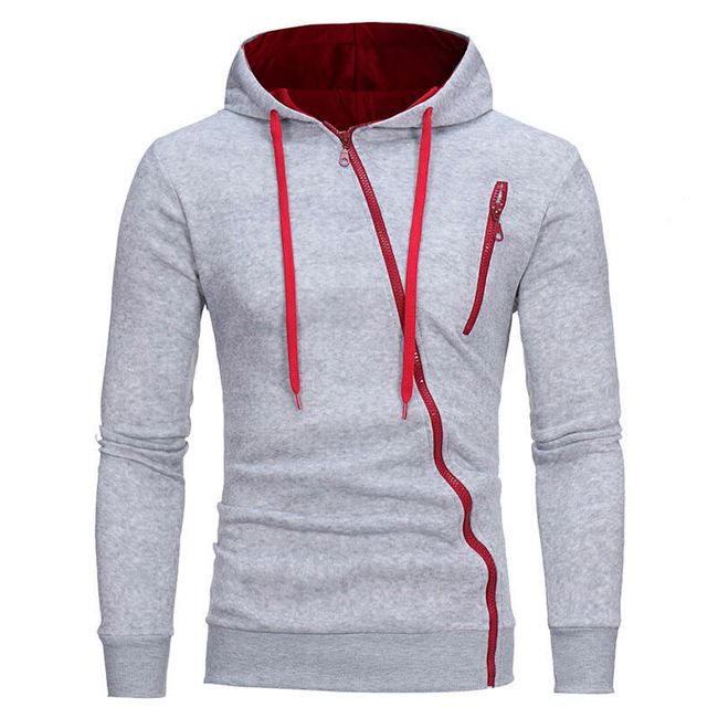 Hanorac hoodie cu fermoar asimetric 1