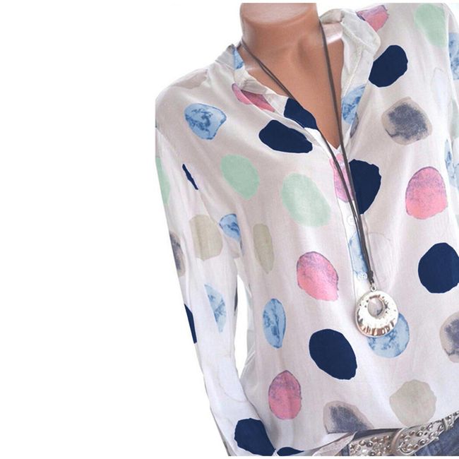 Блуза с цветни точки 1