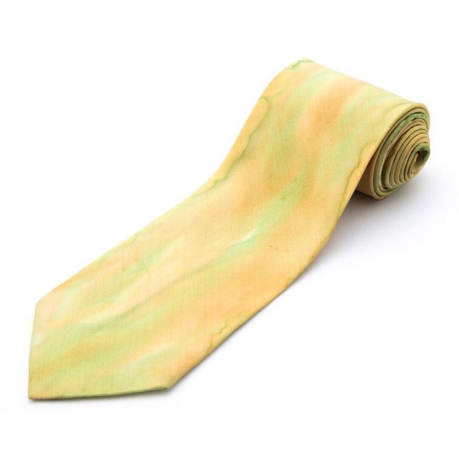 Svilena ročno poslikana kravata Prvi dih pomladi 1