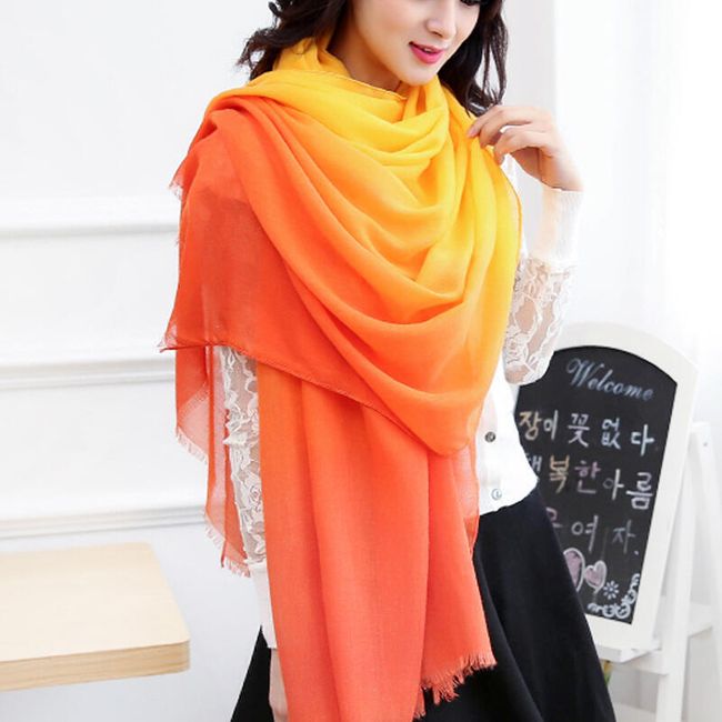 Dámský šátek s barevným přechodem - 9 variant 1