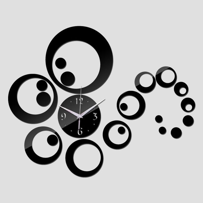 Nástěnné hodiny s kruhy - 3 barvy 1
