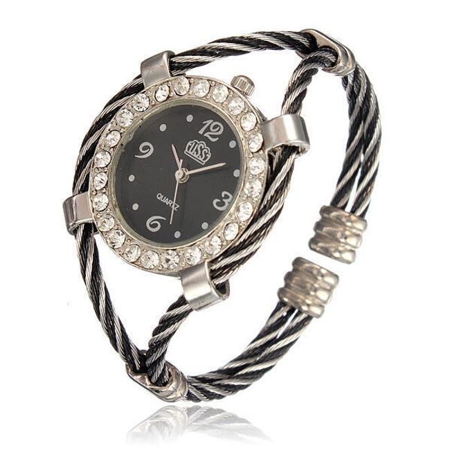 Dámské náramkové hodinky v originálním designu - černá 1
