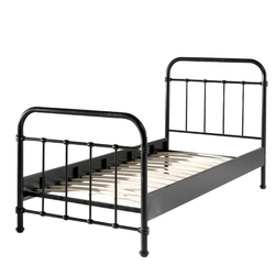 Czarne metalowe łóżko dziecięce New York, 90 x 200 cm ZO_204179