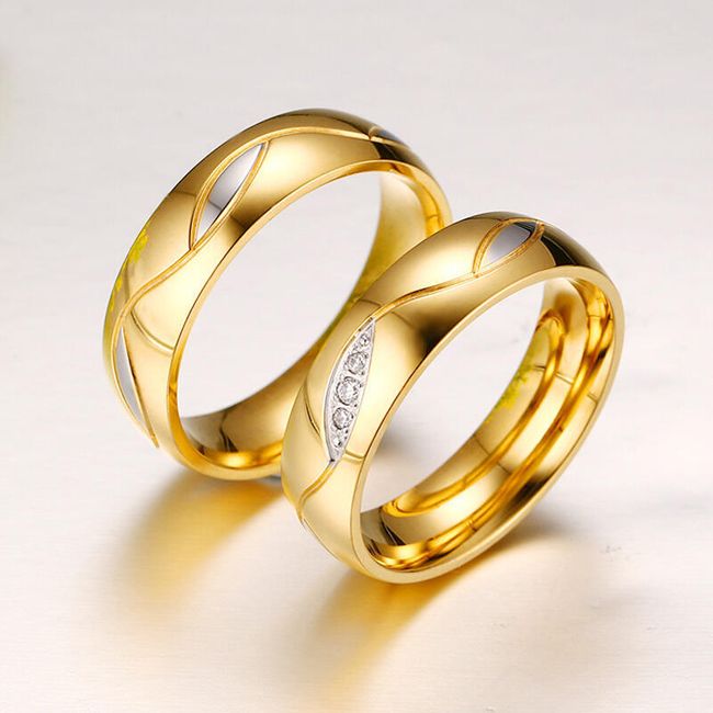 Zaručnički prsten zlatne boje 1