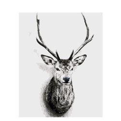 DIY obraz z jeleniem