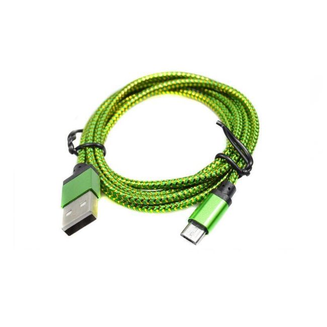 Tekstylny kabel micro USB do ładowania - 4 długości 1