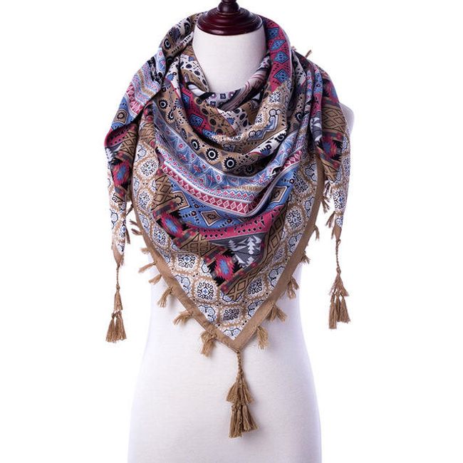 Boho šátek s třásněmi - 6 variant 1