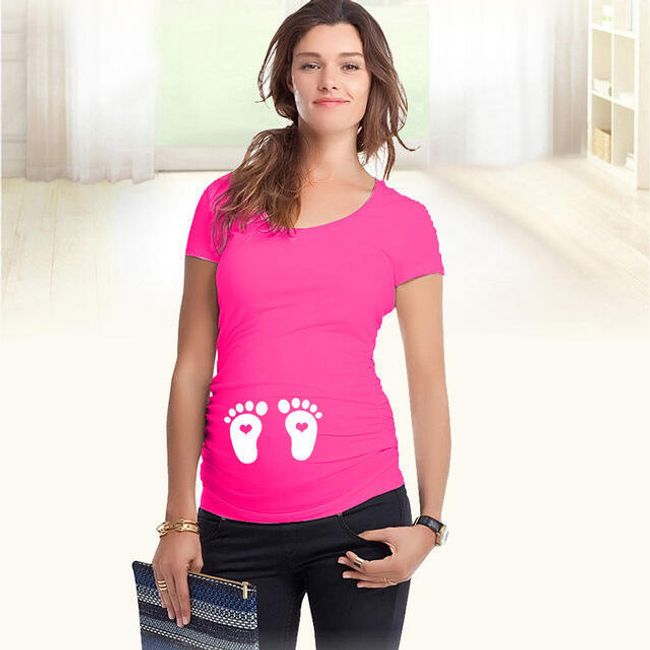 Vtipné tričko pre tehotné ženy - rôzne potlače a farby 1