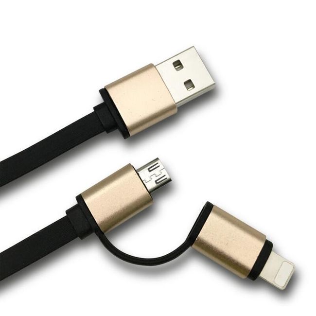 Nabíjecí a datový USB 2v1 kabel  - 1 m 1