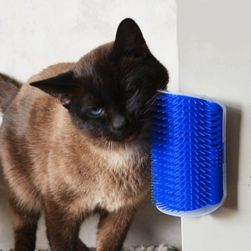 Perie de perete pentru pisici - albastru