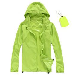 Unisex nepremočljiva in pakljiva dežna jakna - Zelena - velikost 2