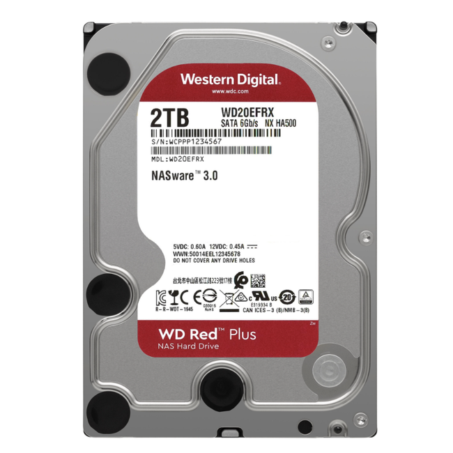 Dysk serwerowy HDD WD Red Plus (EFRX), 3,5" - 2 TB ZO_9968-M7113 1