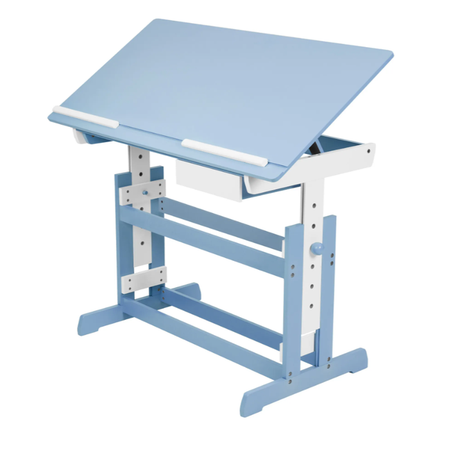 Állítható magasságú íróasztal 109x55x63 - 94 cm kék ZO_400927 1