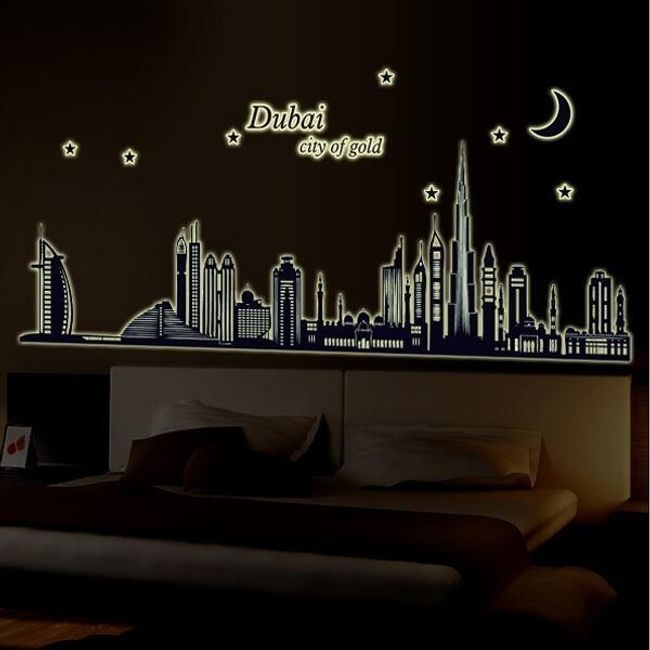Naścienna naklejka fluorescencyjna - Dubaj 1
