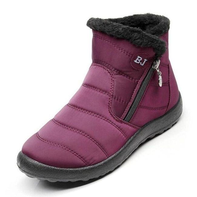 Damskie buty zimowe Kierra Burgundy - rozmiar 9, Rozmiary obuwia: ZO_227940-9 1