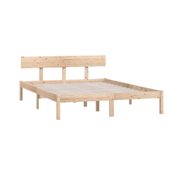 Rama łóżka z litego drewna sosnowego 120 x 200 cm ZO_810142-A