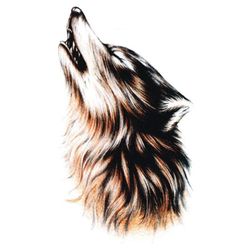 Začasna tetovaža z volkom - 4 barve
