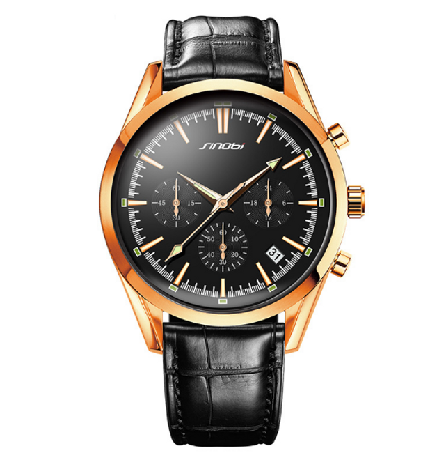 Luxusní pánské hodinky v černozlaté barvě 1