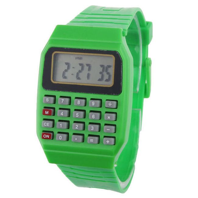 Dětské digitální hodinky s kalkulačkou - 6 barev 1