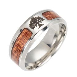 Pánský prsten s dřevěném designu - 3 varianty