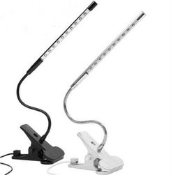 Elastyczna lampa LED USB z klipsem - 2 kolory