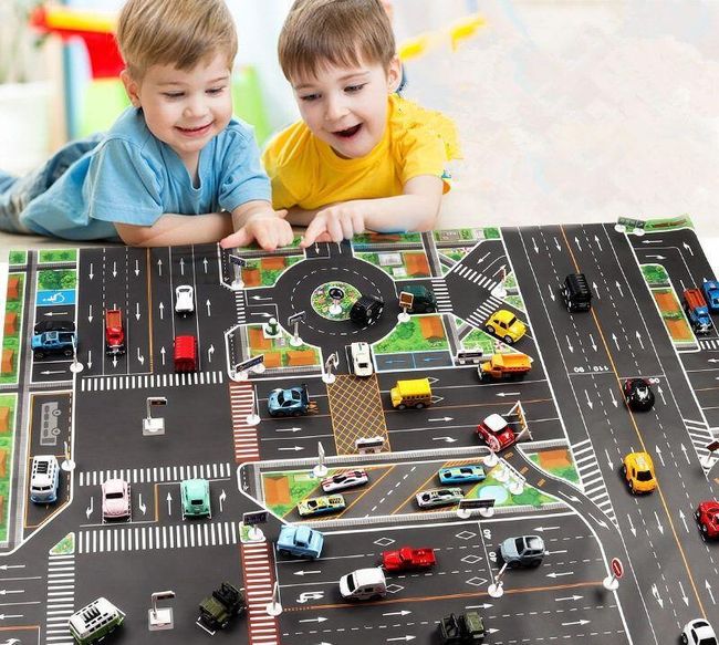 Dětská hrací podložka Traffic 1