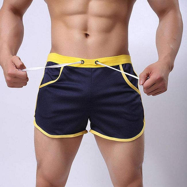 Priložnostne moške kratke hlače za plažo - hitro sušeče se - temno modre, velikosti XS - XXL: ZO_223827-XL 1